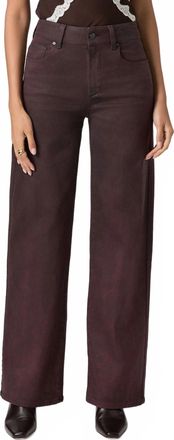 Paige Womens Sasha Coated Jean In Oxblood Distressed
