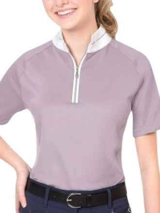 Ovation Elegance Sparkle Short Sleeve Shirt In Lavender