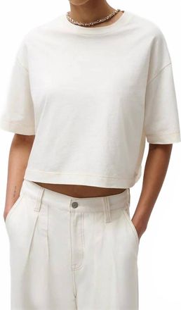 Pistola Denim Mae Essential Oversized Tee In Soft White