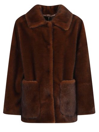 Herno Soft Faux Fur Polyester Bomber Jacket
