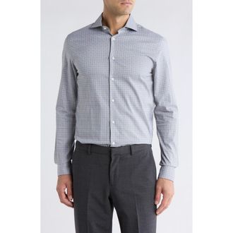 Ted Baker Slim Fit Four-Season Performance Dress Shirt in Moss at Nordstrom Rack, Size 14.5 - 32/33