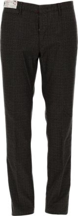 Incotex Deep Hues Checkered Cotton Tailored Pants