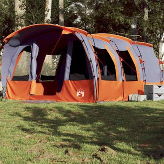 vidaXL Tenda Familiare a Tunnel per 8 Persone Grigia Impermeabile vidaXL 920511