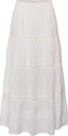 Kaffe Kalora Rok - Dames - Midirokken - Wit - 2XL - Rokken