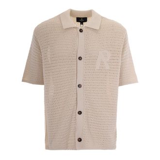 Represent Short Sleeve Shirts, male, Beige, Size: S Short Sleeve Shirts