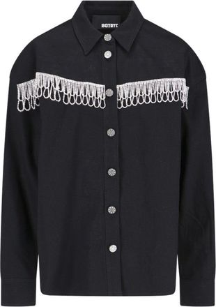 Rotate Crystal Organic Cotton Shirt Jacket