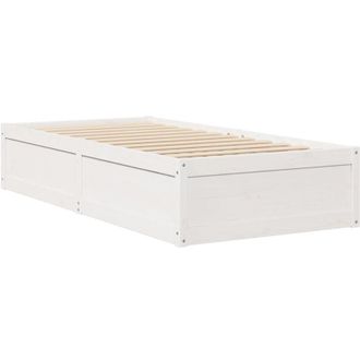 vidaXL Vidaxl - Estructura De Cama Sin Colch&oacute;n Madera De Pino Blanca 90x200 Cm