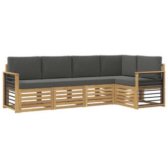 vidaXL Conjunto De Sof&aacute;s De Exterior 5 Pcs Blanco Y Antracita Vidaxl