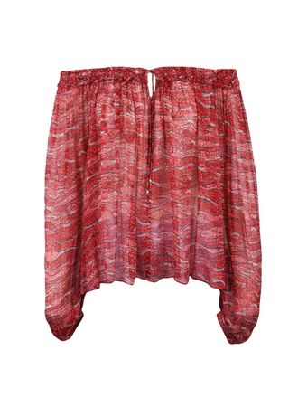 Isabel Marant Voile Blouse - Red/Beige