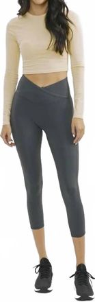Kancan Gym Beauty Active Wear Leggings In Olive Grey