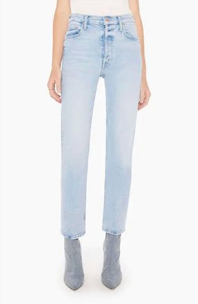Mother Tomcat Flood High Waist Ankle Jeans In Smooth Sailing