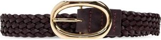 Anine Bing Signature Link Belt - Dames - Riemen - Bruin - Xs/S - Leer - Accessoires