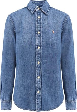 Polo Ralph Lauren Dames, Blouses & Shirts, Blauw, Maat: S Katoen