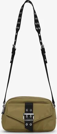 Ganni Olive Green Bucky Camera Bag in Military Olive Nylon Womens