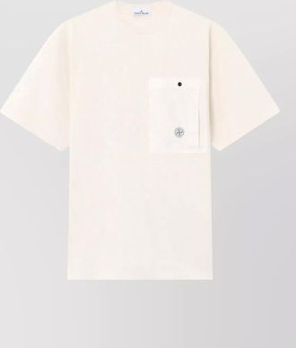 Stone Island cotton jersey t shirt crew neck pocket