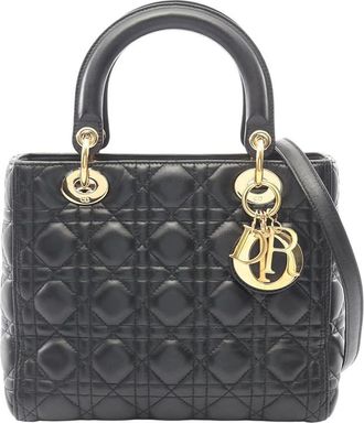 Dior Pre-owned Dior Medium Lambskin Cannage Lady Dior Ladies POL7OM10GMXMPQ31