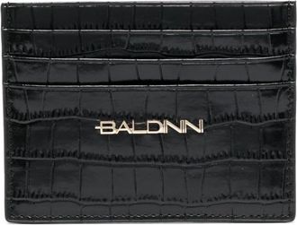 Baldinini crocodile-effect card holder - women - PVC/Calf Leather/Cotton - One Size - Black
