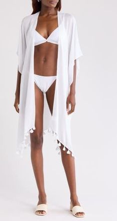Nordstrom Print Tassel Duster in White at Nordstrom Rack
