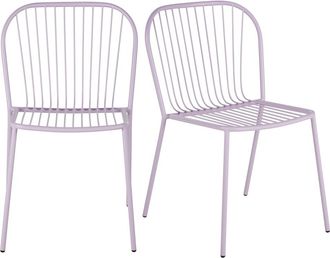 Maisons du monde Set de 2 sillas profesionales de acero lila