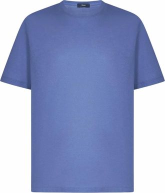 Herno Mens Short Sleeve Tee In Turquoise