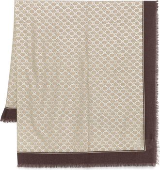 Gucci GG wool shawl - women - Wool - One Size - Brown