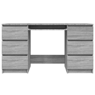 Berkfield Home Decorative Writing Desk Grey Sonoma 140x50x77 cm Engineered Wood | Size: 140 x 50 x 77 cm