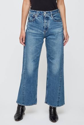 Moussy Salisbury Wide Pants In Blue