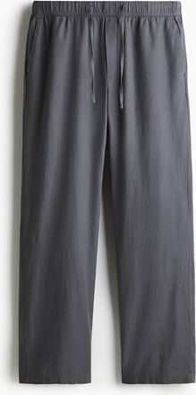 H&M Hose aus Leinenmix in Relaxed Fit - Grau