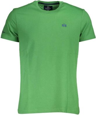 La Martina Groen Katoen Heren T-shirt - Heren - T-shirts - Groen - XL - Katoen - Tops