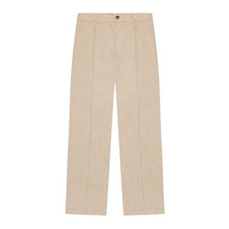 Les Deux Wide Trousers, male, Beige, Size: W33 Reece Pleated Suit Trousers