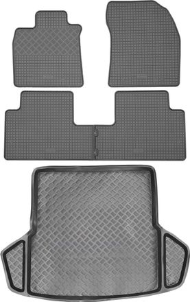 OEM Juego De Alfombrillas De Goma Para Coche Y Maletero Para Toyota Avensis Iii Kombi (2009-2018)