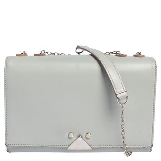 Emporio Armani Grey Leather Chain Shoulder Bag