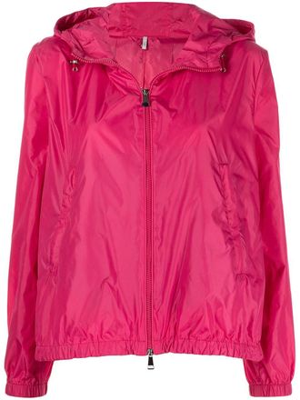 Moncler hooded lightweight rain jacket - women - Polyamide - 3 - Pink