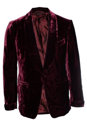 Tom Ford Velvet shelton blazer in burgundy