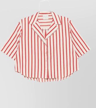 Forte_Forte short sleeve shirt striped pattern design