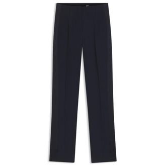 BOSS Straight-fit pants in matte fabric