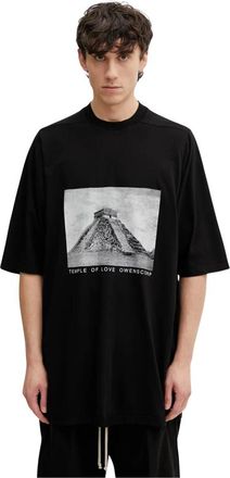 Rick Owens Jumbo T-shirt met korte mouwen - Heren - Tops - Zwart - Maat: M Katoen