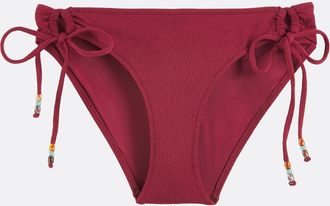 La Redoute Collections Bikinibroekje met striklinten, van structuurstof