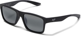 Maui Jim The Flats Polarized Fashion Sunglasses Matte Black 1, Glass Lenses/Nylon/Plastic