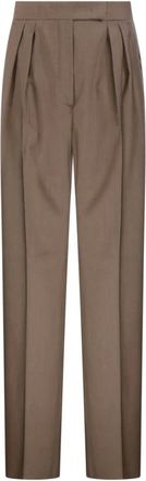 Max Mara Tapered Trousers, female, Brown, M, Zimino Trousers