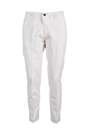 Laboratori Italiani Cream Slim-Fit Trousers with Tailored Silhouette and Minimalist Design