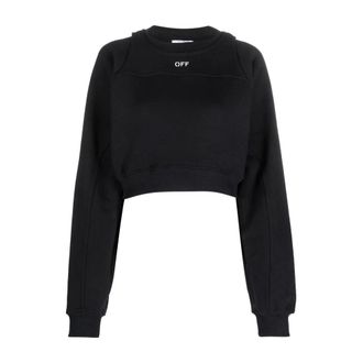 Off-white Hoodies & sweatvesten, Dames, Zwart, XS, Katoen, 1001 Sweatshirt