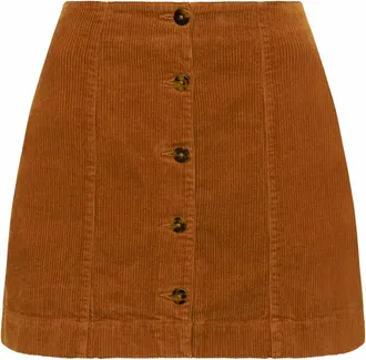 SPELL Womens Faye Corduroy Mini Skirt In Caramel