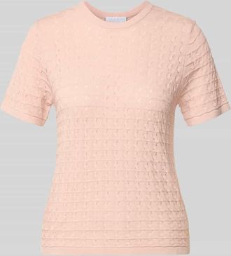 Jake*s Strickshirt aus Viskose-Mix mit Rundhalsausschnitt in Fuchsia, Gr&ouml;&szlig;e XXL