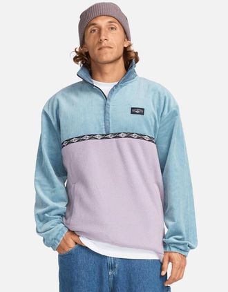 Billabong Mens Billabong Mens Space Lobster Half Zip Fleece - Blue - Size: 42