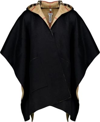 Burberry Poncho de Cachemira - Jackets - Mujer - Negro - ONE SIZE