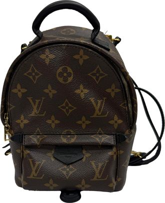 Louis Vuitton Pre-owned Womens Monogram Palm Springs Mini Backpack Bag in Brown Canvas - Multicolour Leather - One Size