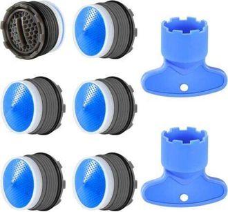 OEM Pezzi, Aeratore M18.5, Ugello Per Rubinetto Da Cucina E Bagno, Aeratore In Plastica Per Rubinetto Del Lavello Per Il Risparmio Idrico Con 2 Chiavi, Bl