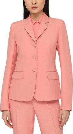 Lafayette 148 New York Plus Three Button Wool & Silk-Blend Academy Blazer