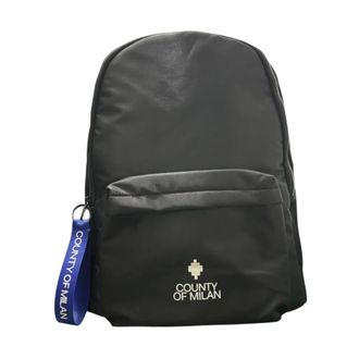 Marcelo Burlon Backpacks, unisex, Black, Size: ONE SIZE Wings Print Backpack